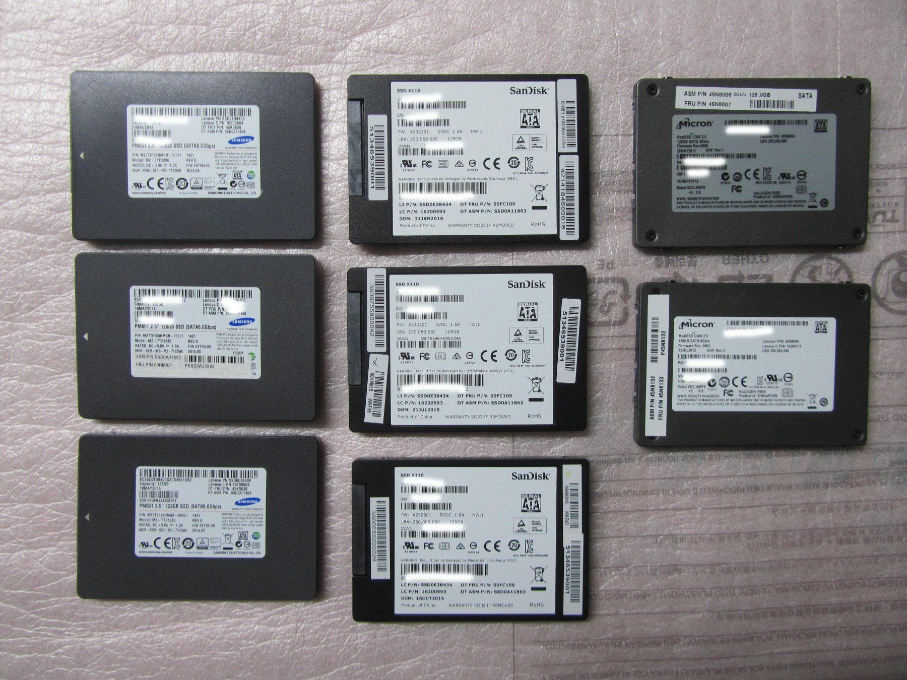 Dischi rigidi: 8× 128GB SSD – Usato da moosseedorf venduto da RTN10 1