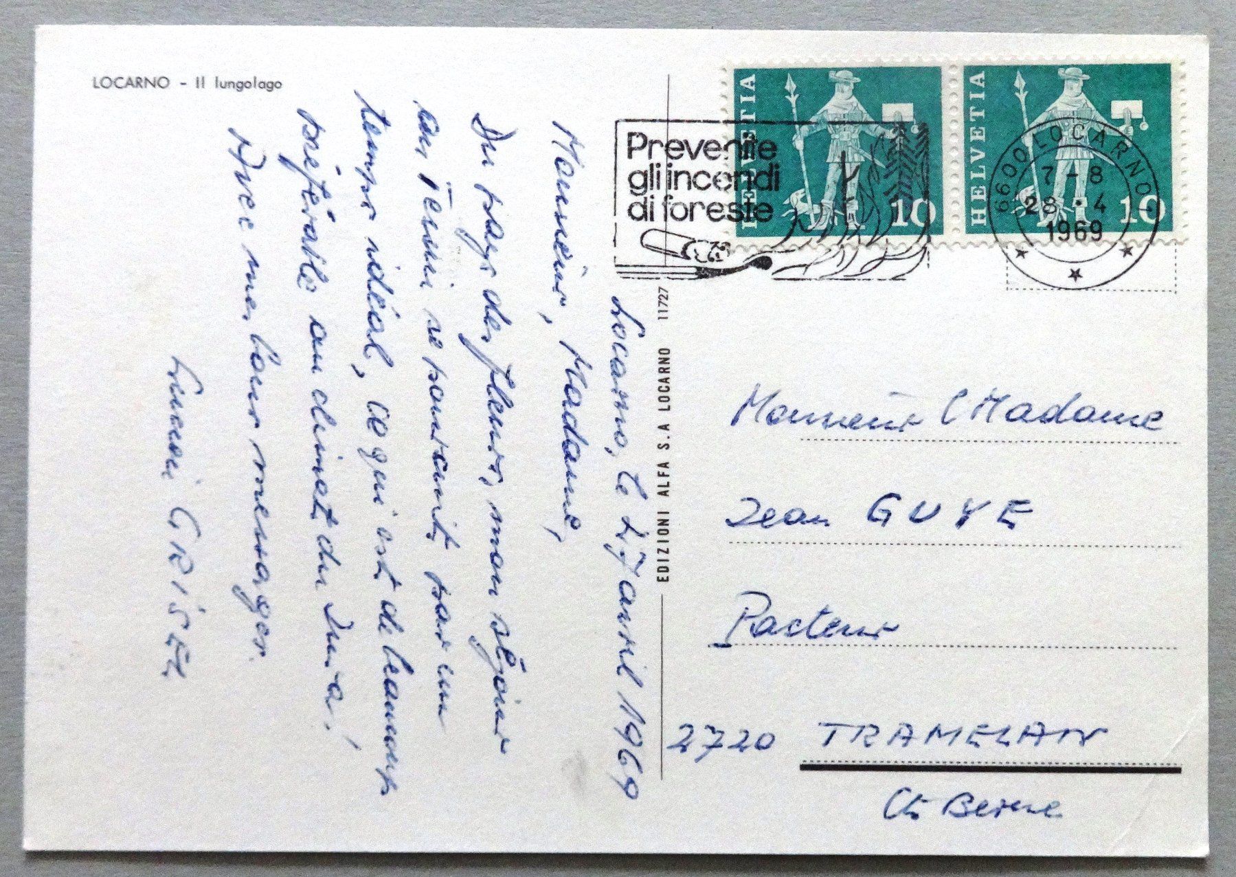 Cartes postales: Locarno - Il lungolago – Défectueux à Fétigny par Billy2miny 1