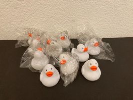 Bade-Enten weiss, 10 Stück, je ca. 8 x 8 x 7 cm