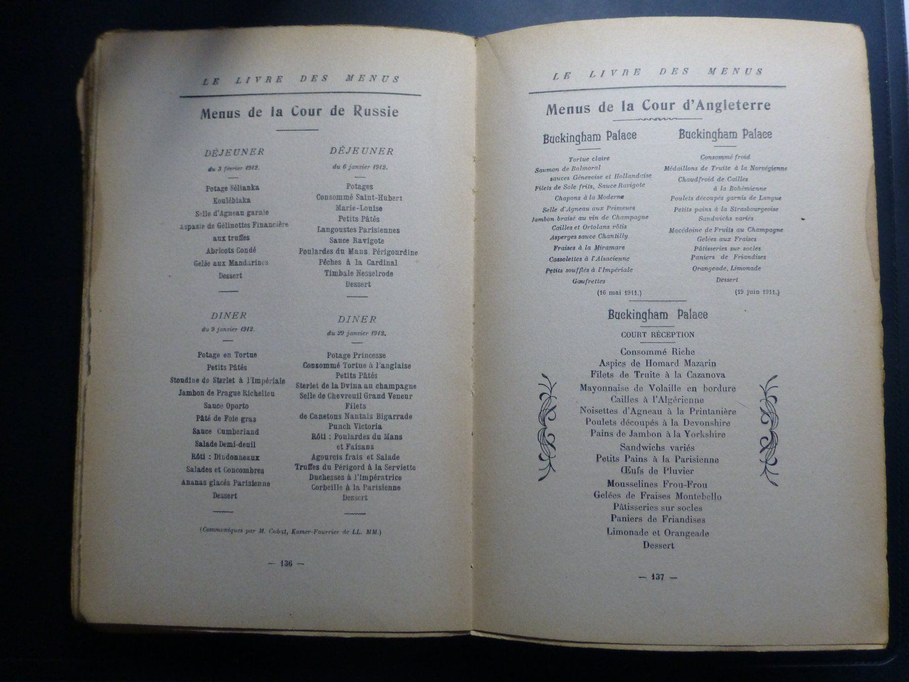 Bücher: Menubuch aus dem Jahr 1932 – Gebraucht aus Bettlach von 1saurer 9