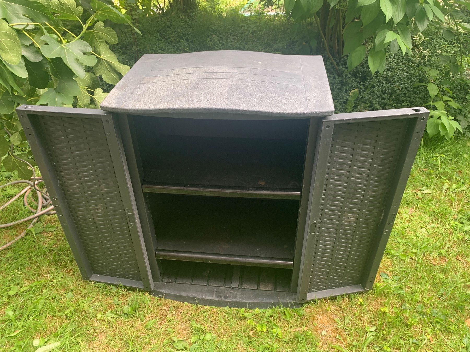 Box contenitori: Rattan Gartenschrank schwarz – Usato da Luzern venduto da Simona15 4