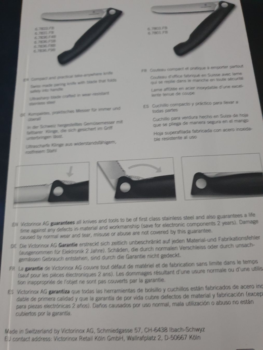 Victorinox Coltelli tascabile: victorinox foldable parking knife – Nuovo e nell'imballaggio originale da Rothrist venduto da ToniG71 2