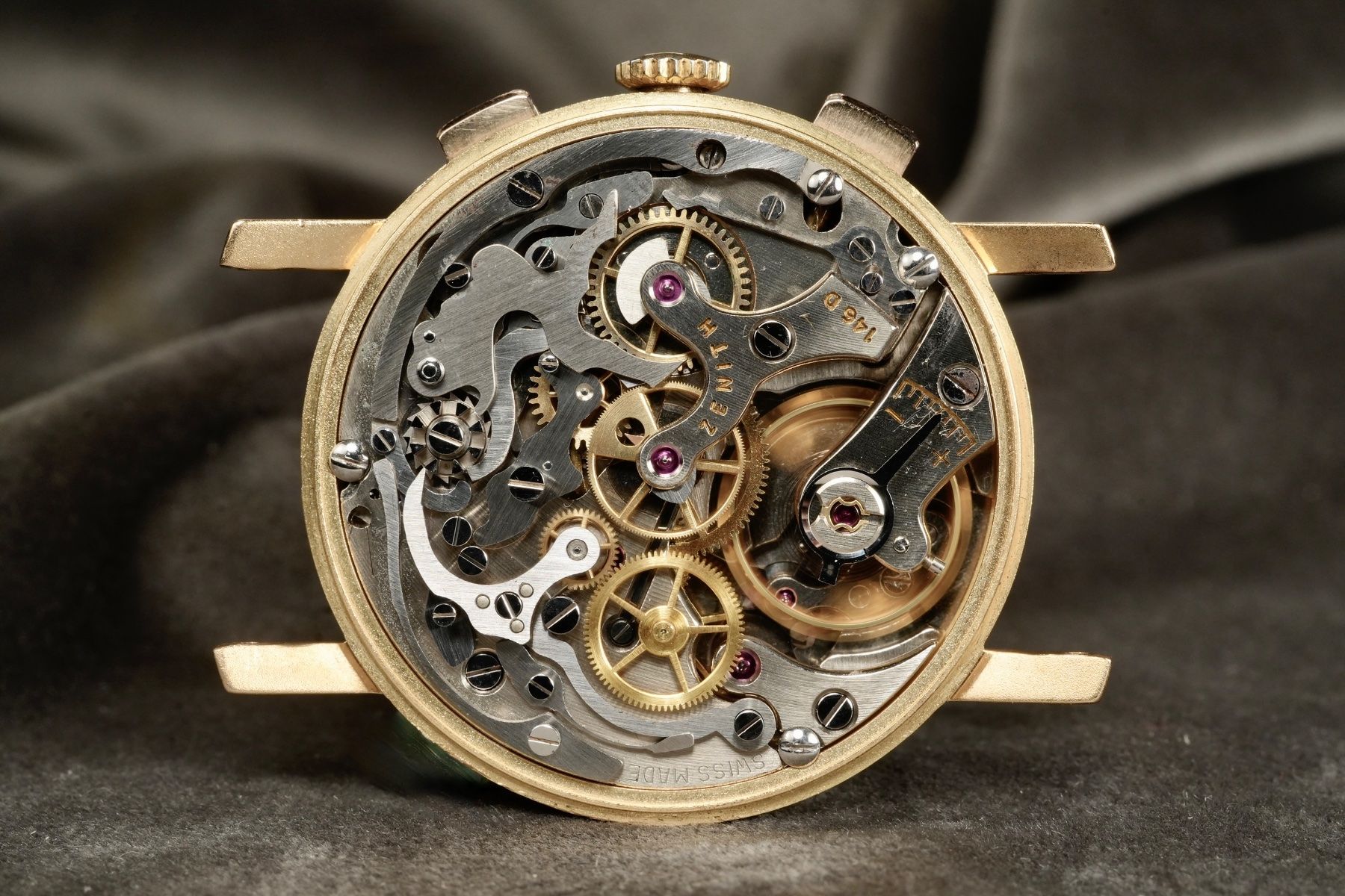 Zenith Orologi: Zenith - Ref. G179 Original 18kt. Gold Vintage Chronograph – Usato da Morcote venduto da chronoservice 4