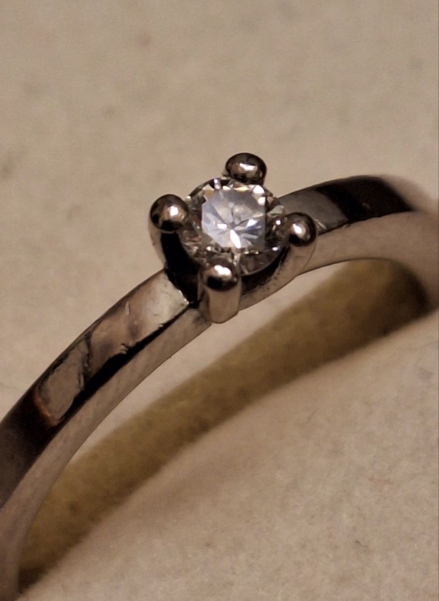 Anelli: Solitär Diamantring ca 0.12ct Weissgold 750 – Usato da Untersiggenthal venduto da TimeandShine 2