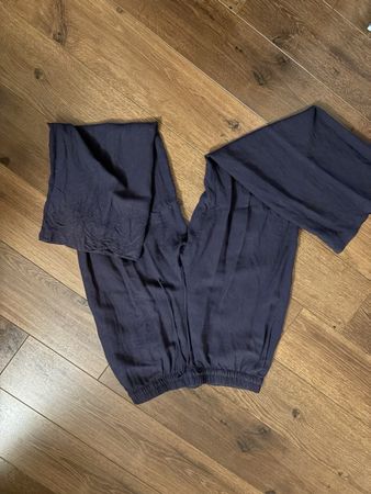 Pantalon en lin taille S bleu H&M 
