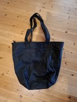 Schwarze Kunstleder Glitzer-Tasche, geräumig & stylisch