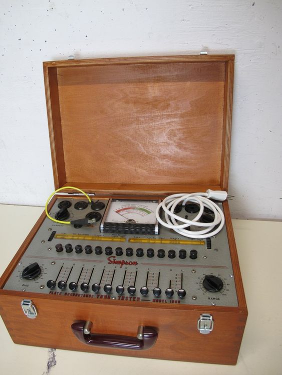 SIMPSON TUBE TESTER Modell 1000 in schönem Holzkoffer (Gebraucht) in ...