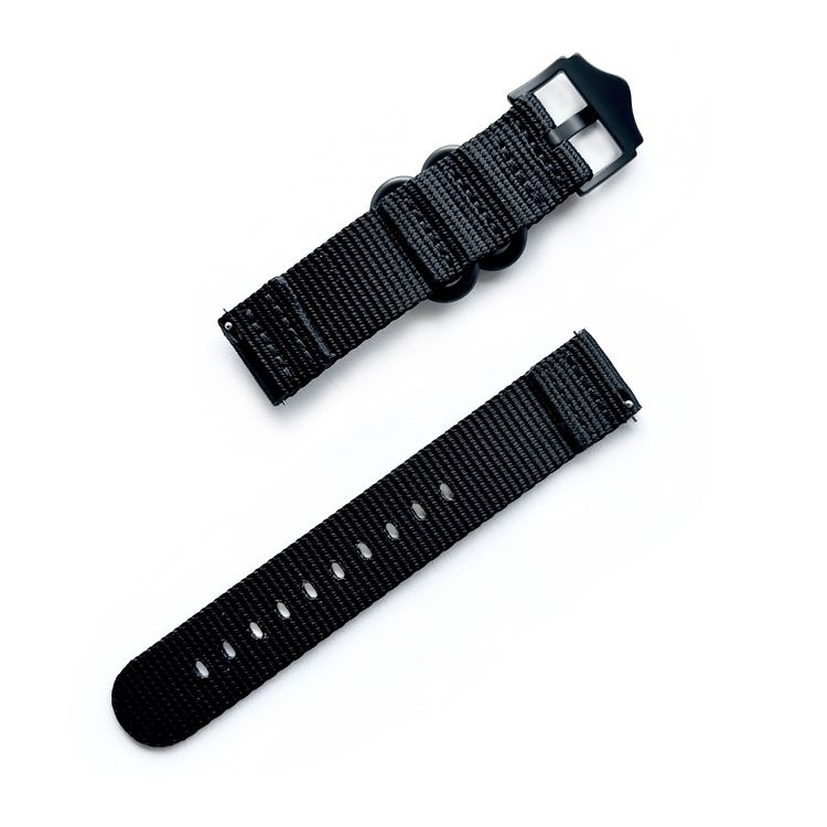 Bracelet en Nylon noir 20 mm 2
