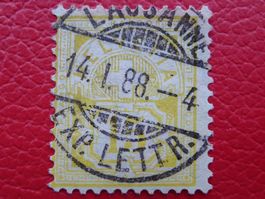 1888, Nr.63A mit Vollstempel von LAUSANNE (VD) Kat: 60.-+