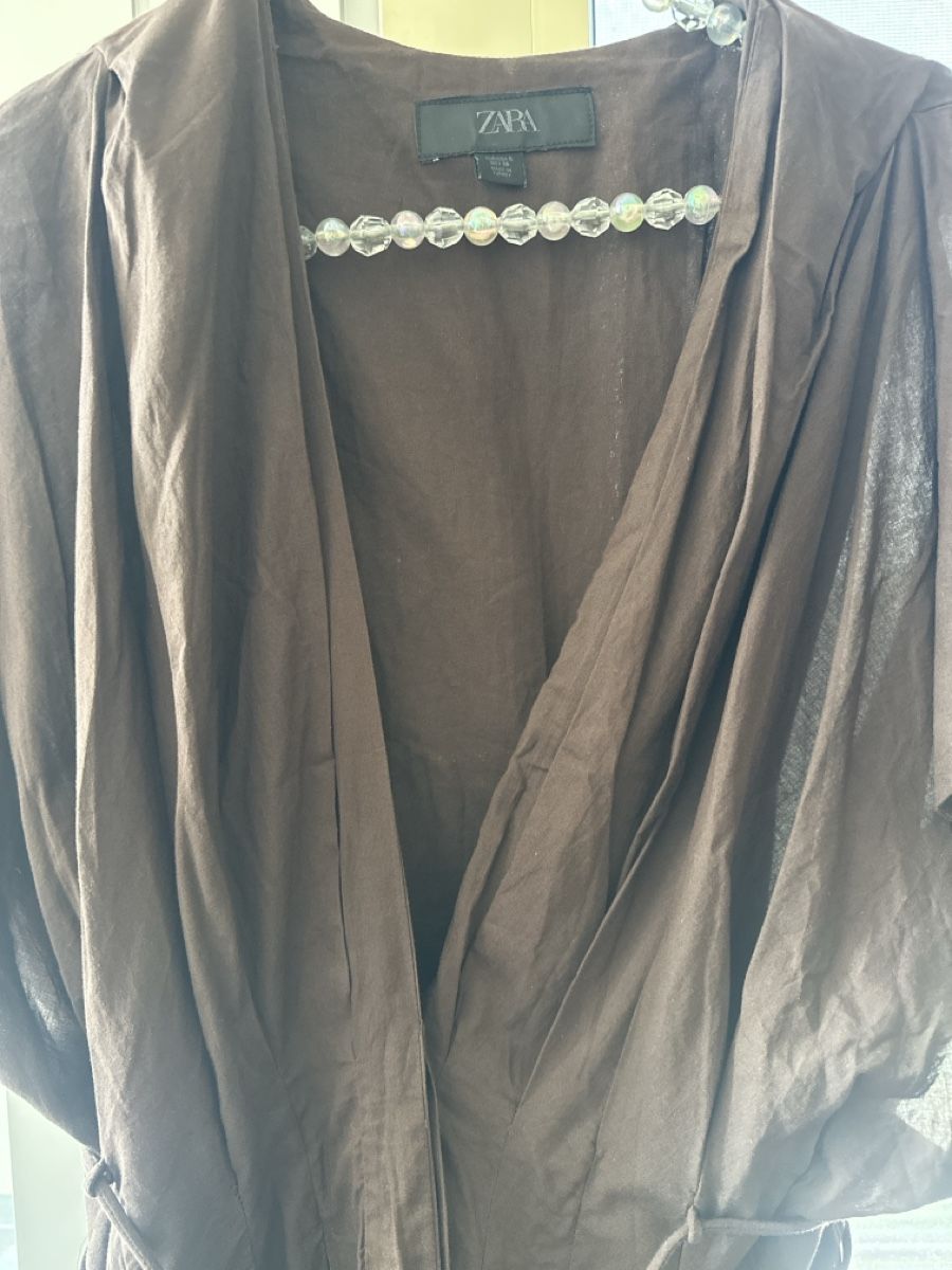 Zara Kleider: Kleid Zara braun mit Bindegürtel – Gebraucht aus Ostermundigen von jurz 1