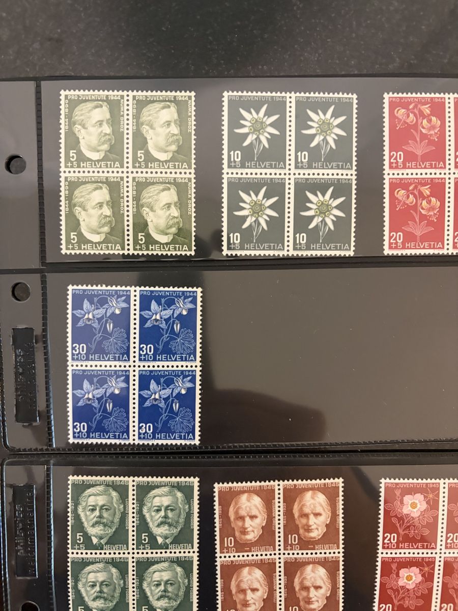 Alle Briefmarken: Pro Juventute 1944/1945 postfrisch – Gebraucht aus Meierskappel von Hala03 2