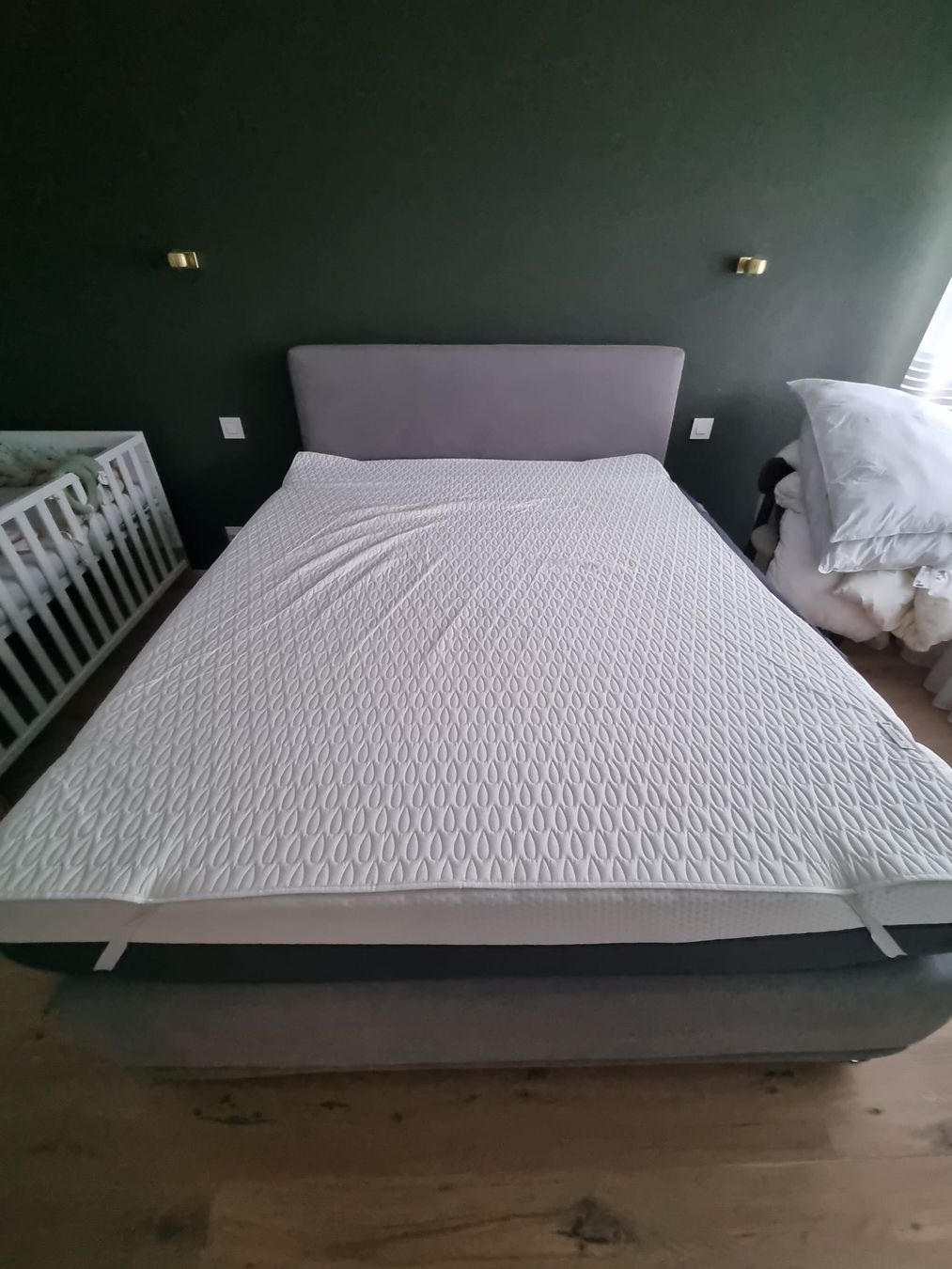 Livique Letti: Boxspringbett 160x200cm mit Matratze und Topper, Grau – Usato da St.Gallen venduto da Quad87 2