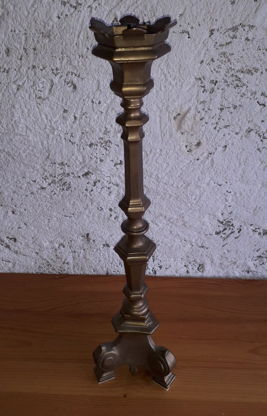 Portacandele: Antiker Kerzenständer  aus Messing - Altar Leuchter – Usato da Aeschi b. Spiez venduto da BAO 7