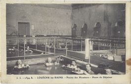 LOUÈCHE-les-BAINS -. Piscine des Messieurs - Heure du Déjeun