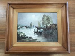 Oel Gemälde Bild Künstler aus Philippinen Cebu 61cm x 51cm
