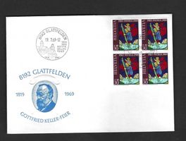 FDC Pro Patria Viererblock 1969