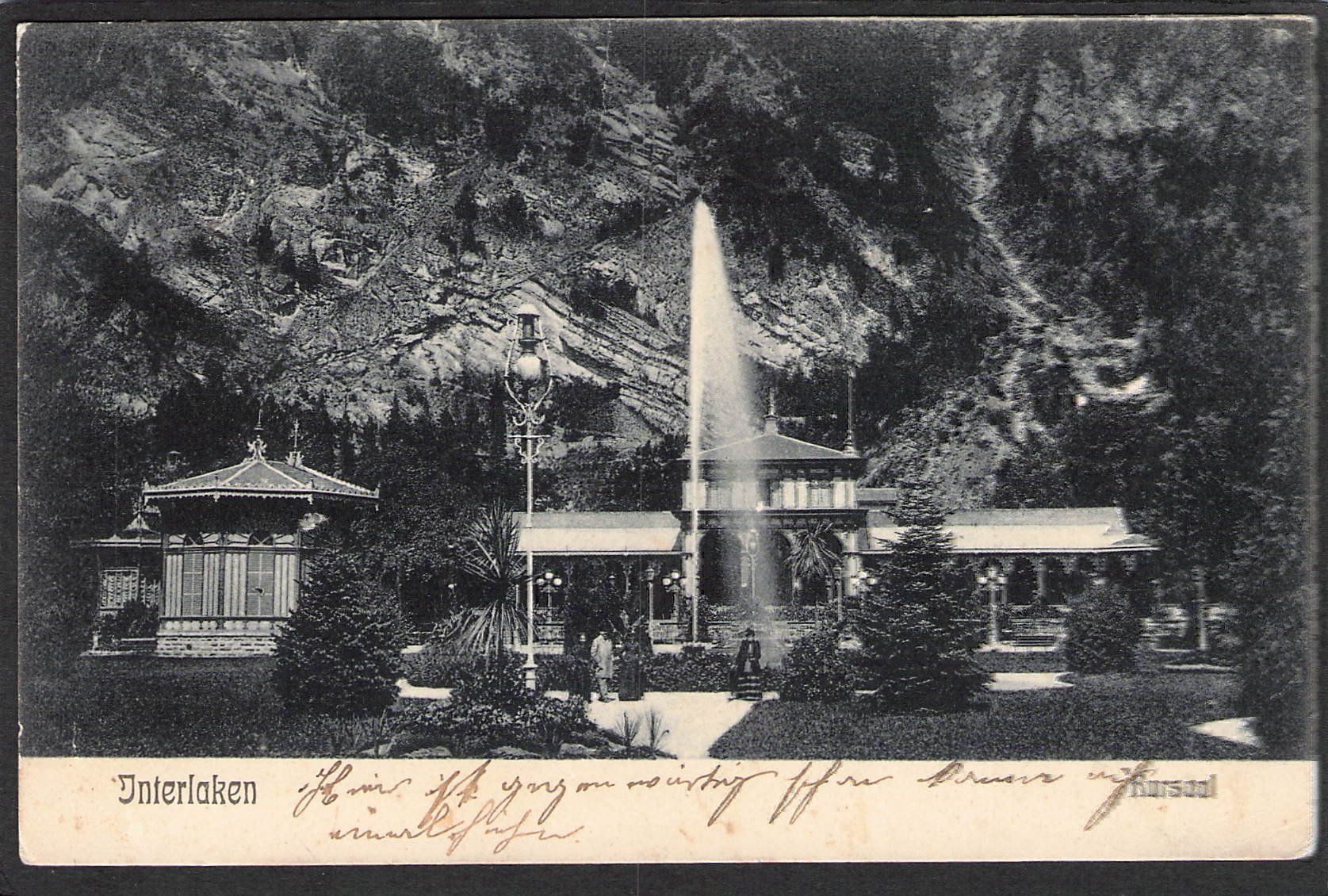 Cartoline postali: -Interlaken , 1907 – Usato da Reichenburg venduto da Pipo-67
