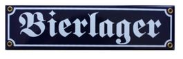 Emailschild - Bierlager