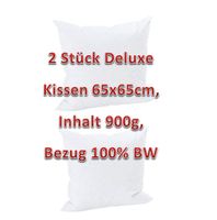 2 Deluxe Kissen 65x65cm 900g 10%Daunen, 90%Entenfederchen