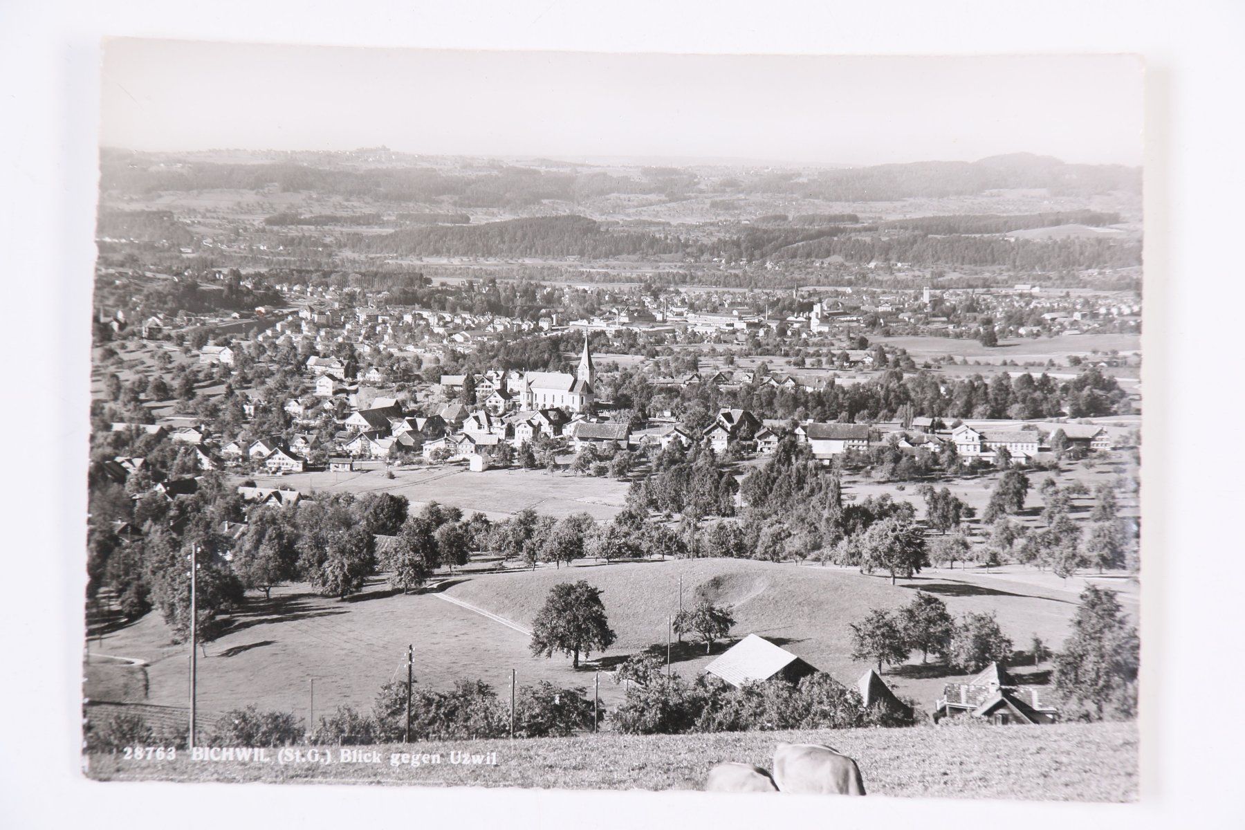 Cartoline postali: Bichwil - Blick gegen Uznach – Usato da Hettlingen venduto da Scholi99