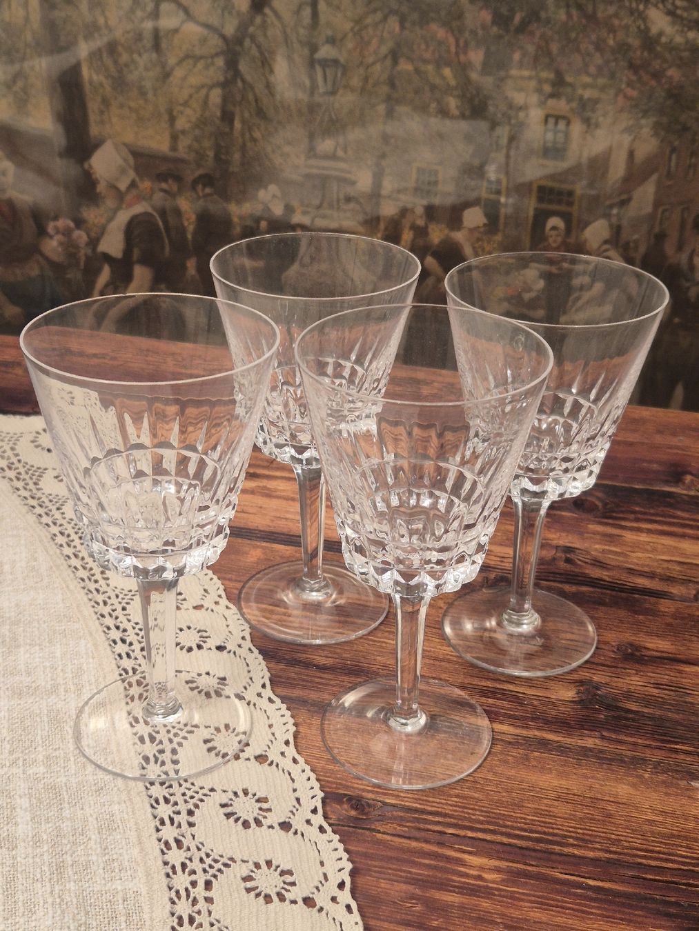 Bicchieri: 4 Kristall Weingläser Vintage Set – Usato da Thun venduto da ThunerSammler