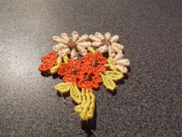 Blumen beige/orange/gelb (Nr.1)