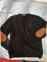 Maglione Ralph Lauren nero, lana e cashmire, toppe