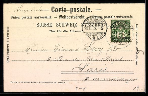 Ansichtskarten: St. Gallen, Partie in der Poststrasse mi – Gebraucht aus Berlin von bartko-reher 1