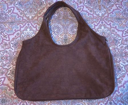 Rossis Tasche Nuba Mocca Velour (vegan) - neuwertig