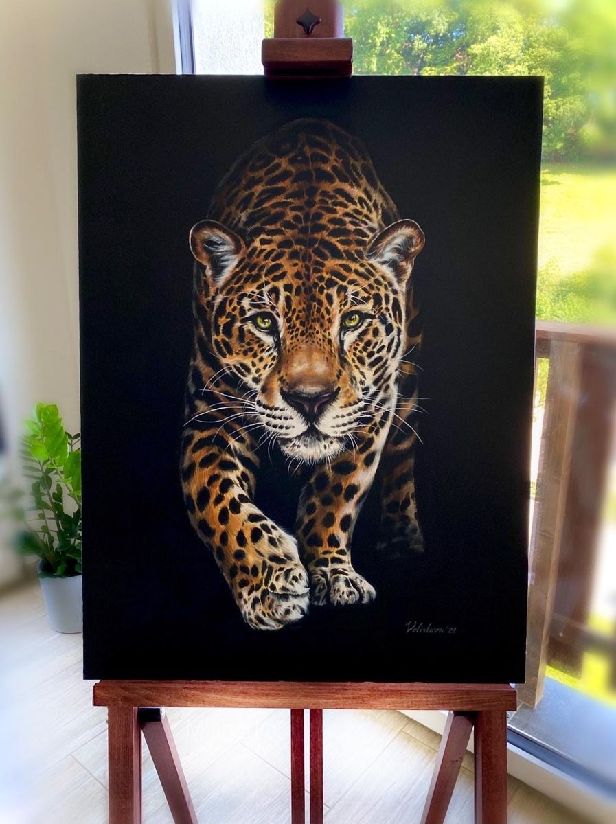Dipinti: Hand bemalt bild Jaguar – Nuovo (secondo la descrizione) da Niederbipp venduto da Chakala_20