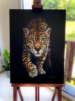 Hand bemalt bild Jaguar