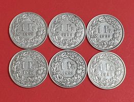 1 Franken 1952,1953,1955,1956,1957,1958 „Silber“