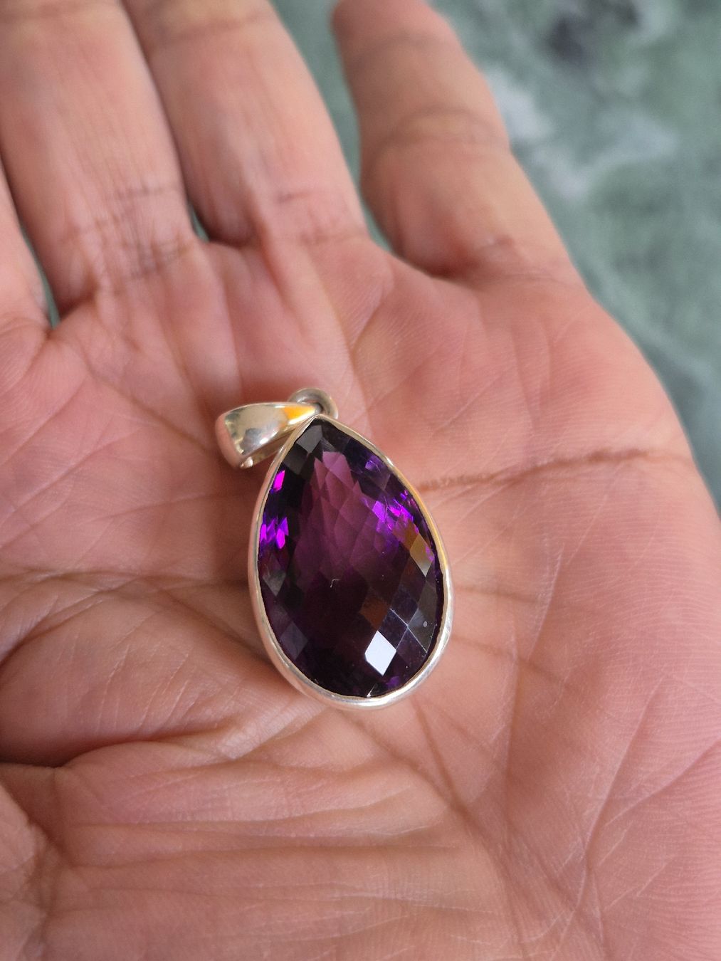 Ciondoli: Silber Schmuck Anhänger Amethist Amethyst Edelstein – Nuovo (secondo la descrizione) da Russikon venduto da eunicetungol 1