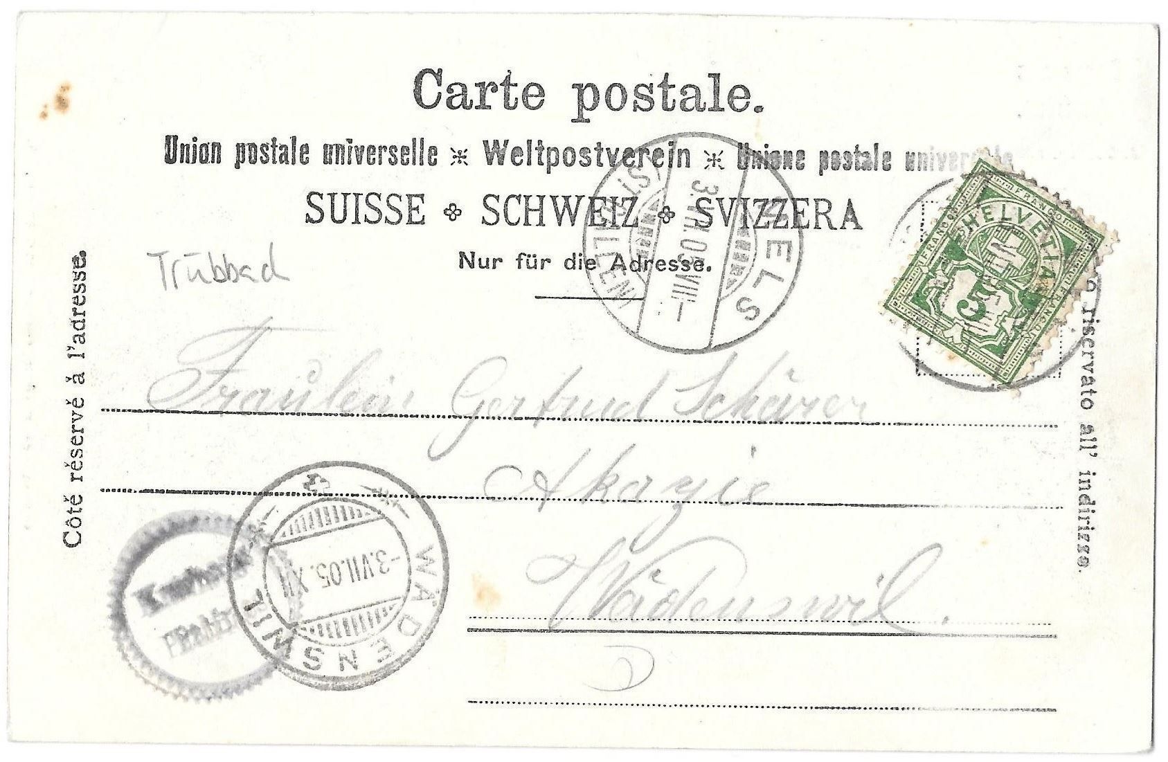 Cartoline postali: Trübbach Gruss aus Palfries – Usato da Olten venduto da clotaldi 1