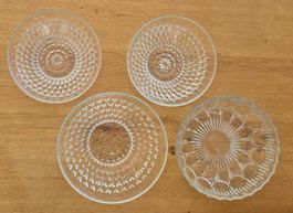 4 x Schüssel /Schale Kristallglas Vintage