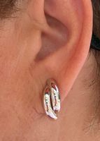 Weissgoldene Ohrstecker gedreht neuwertiger Zustand