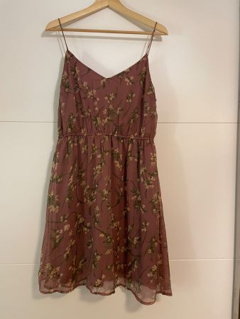 Chiffon-Kleid mit Blumenmuster, Grösse L, VERO MODA