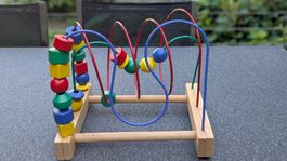 Montesori Holz Perlen Motorikspielzeug für Kinder