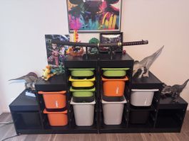 Ikea Regale mit Boxen Schwarz, Aufbewahrung Set