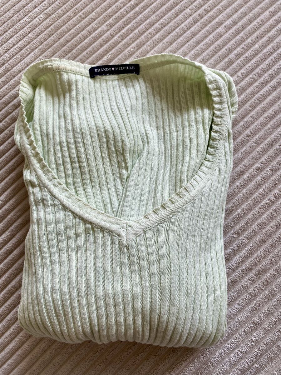 Brandy Melville Maglioni & Felpe: Brandy Melville Pullover Sweatshirt Crop Gerippt Mintgrün – Usato da Langnau am Albis venduto da cynthia.jolene