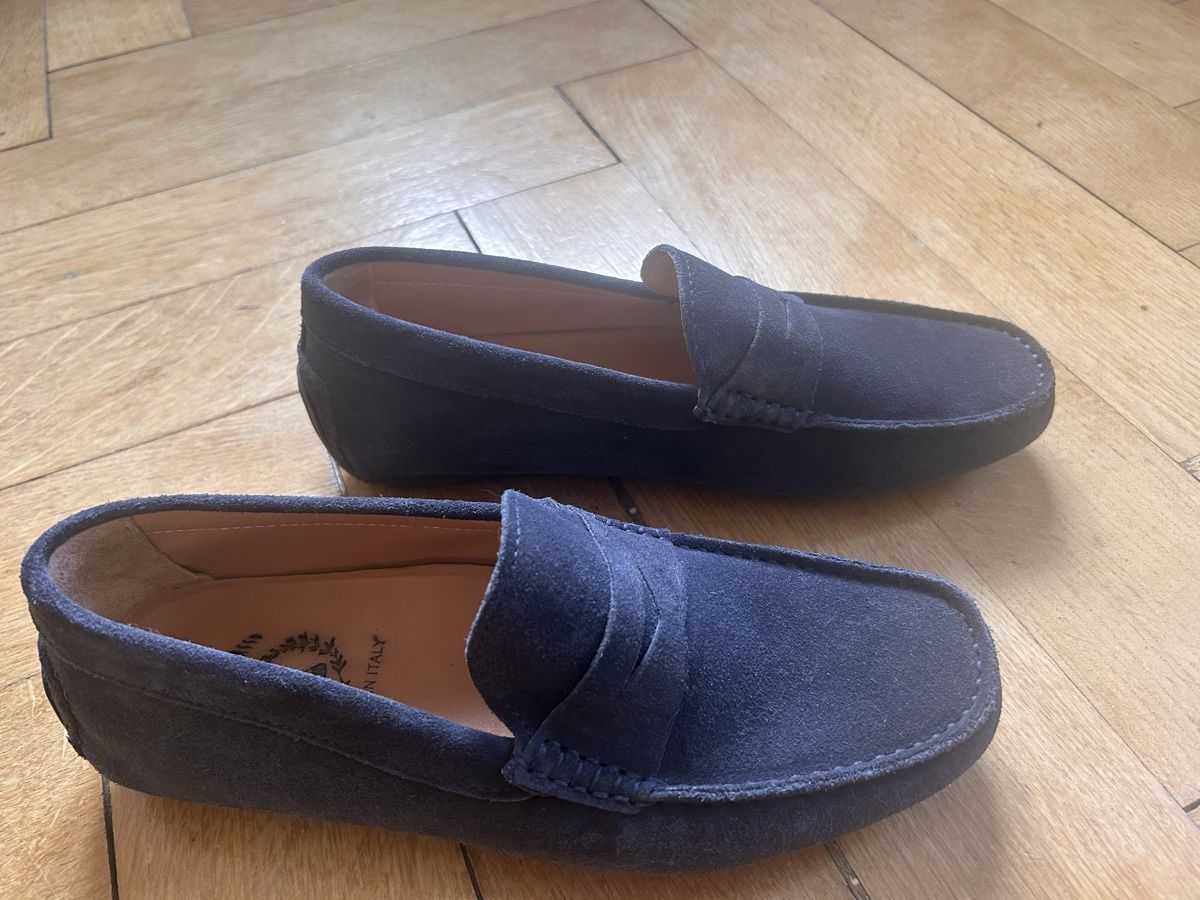 Scarpe da uomo: Loafers dunkelblau Wildleder, Grösse 41 – Nuovo (secondo la descrizione) da Bern venduto da FreitagsSachen22 8