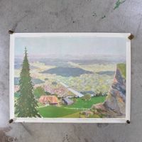 Schulwandbild 77, Blick über das bernische Mittelland, 50er