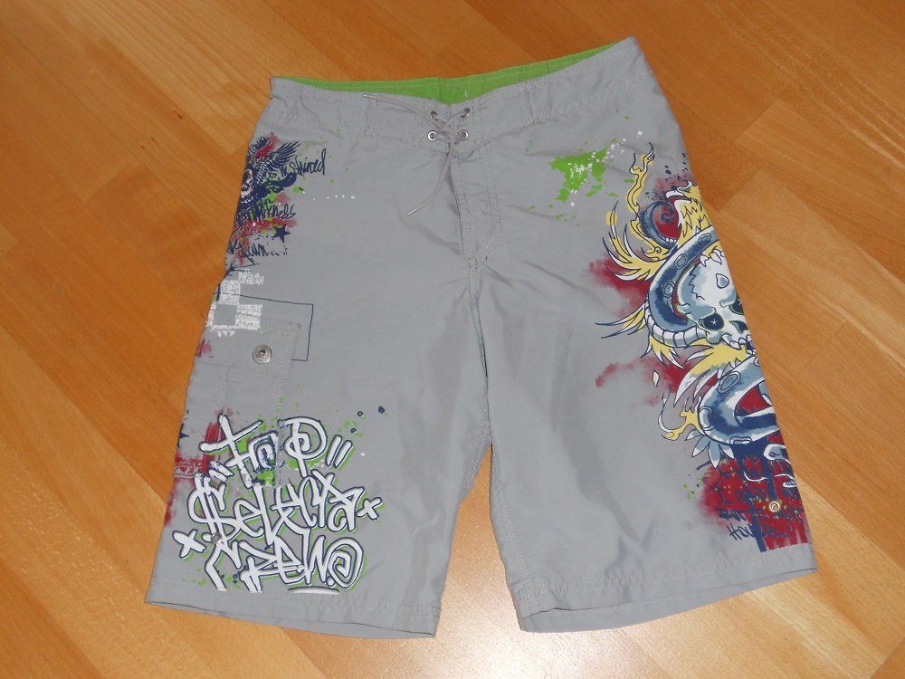 H&M Badehosen: Neuw. Badeshorts - grau bunt - Gr.146/152 – Neu (gemäss Beschreibung) aus Uznach von Laeuffer
