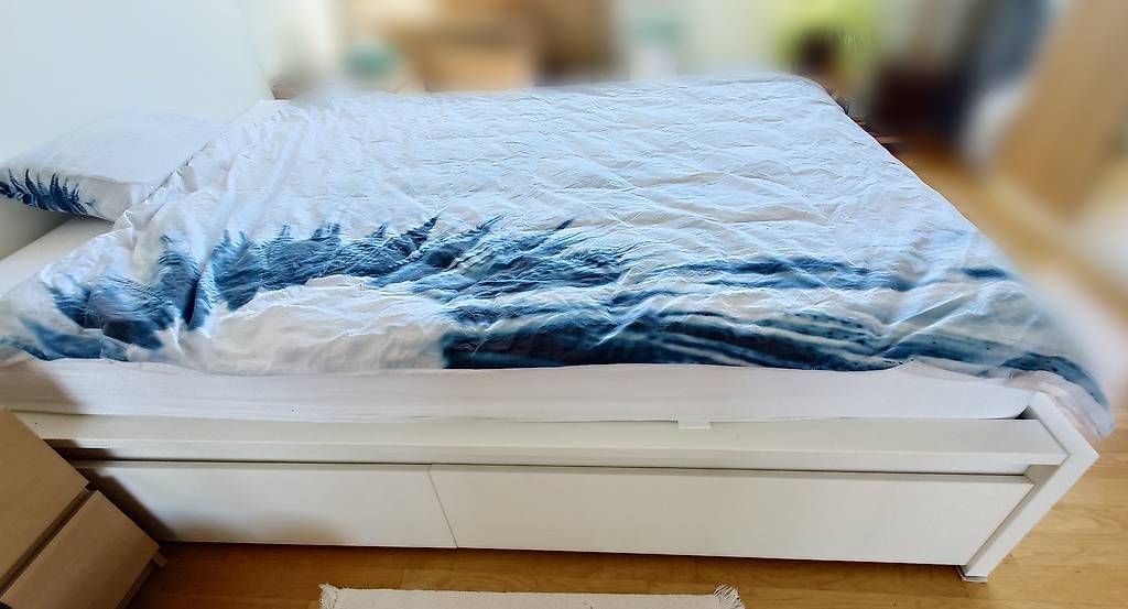 Letti: MALM Bettgestell mit 4 Schubkästen – Usato da Basel venduto da Wollsocken80 1