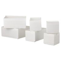 SKUBB Box 5x 6er-Set, weiß