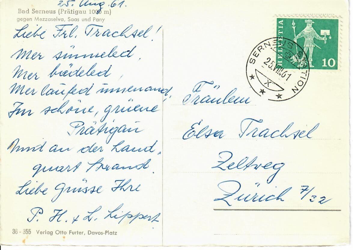 Cartes postales: Bad Serneus – D'occasion à Hochdorf par Ziegel-16 1