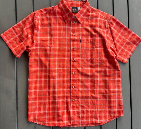 Icepeak Herren-Wanderhemd, orange-grau-weiss, Gr. L