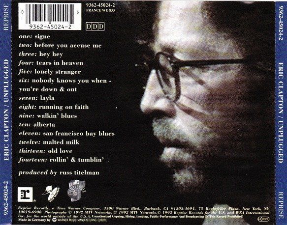 CD: Eric Clapton – Unplugged – Usato da St.Gallen venduto da jalamusic 1
