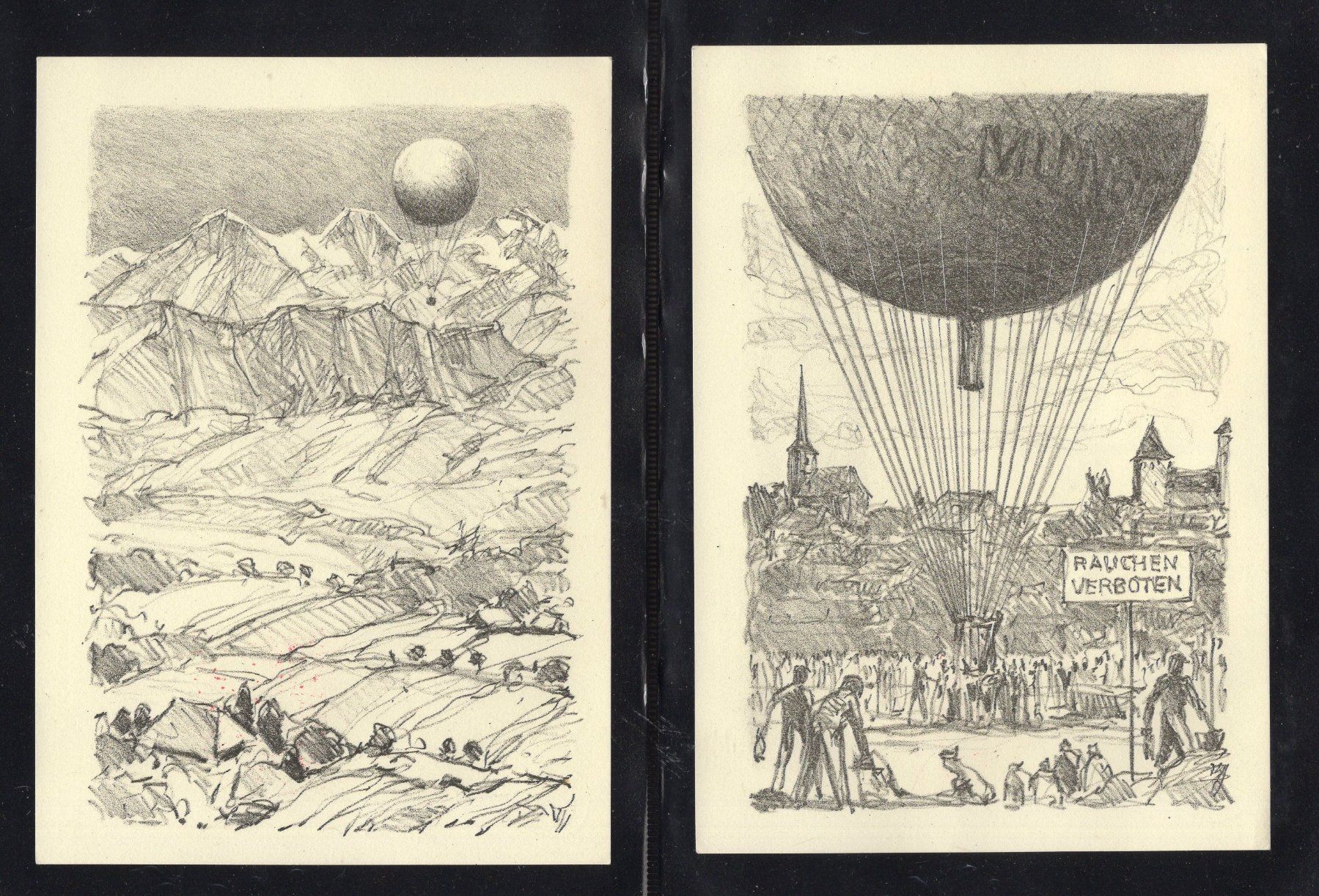 Tutti i francobolli: R2168  /  Carte postale vol en ballons illustrées – Usato da Ste-Croix venduto da MONT-TAGNAC 3
