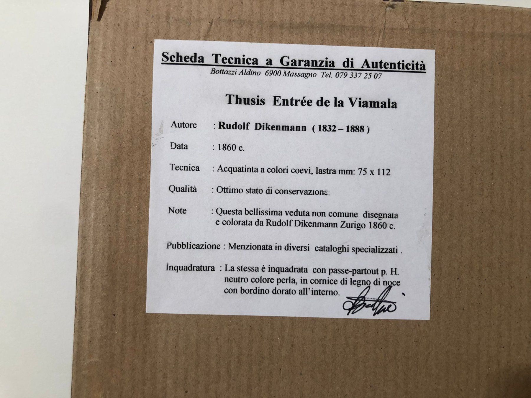 Incisioni: THUSIS  Entrèe  de la Viamala – Usato da Massagno venduto da Aldo967 2
